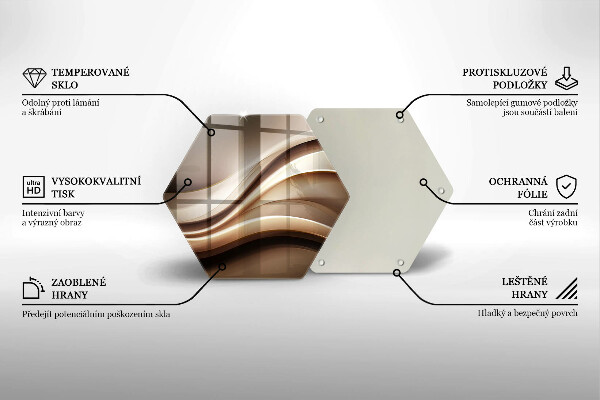 Cache plaque de cuisson Lignes douces d'abstraction