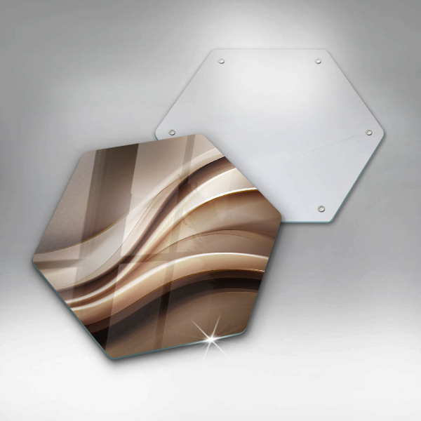 Cache plaque de cuisson Lignes douces d'abstraction