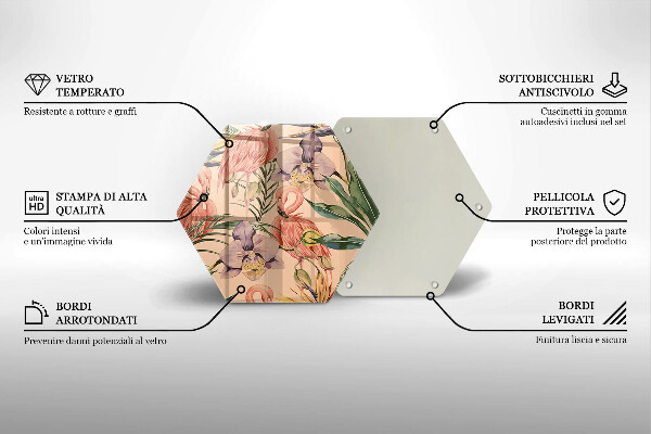 Protection plaque induction Illustration de flamants roses