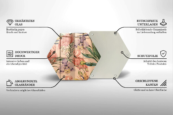 Protection plaque induction Illustration de flamants roses