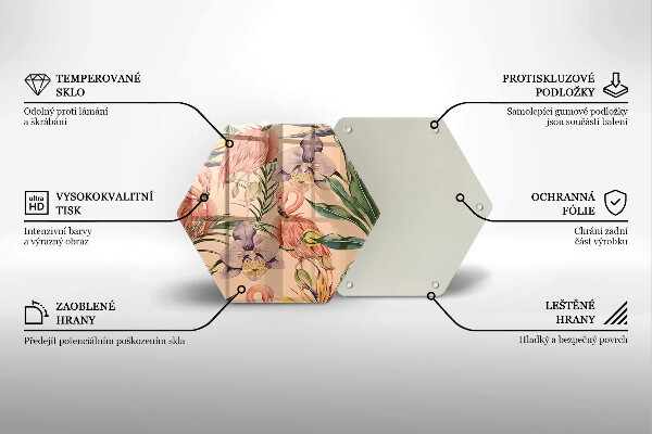 Protection plaque induction Illustration de flamants roses