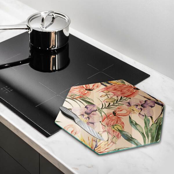 Protection plaque induction Illustration de flamants roses