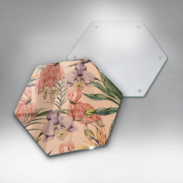 Protection plaque induction Illustration de flamants roses