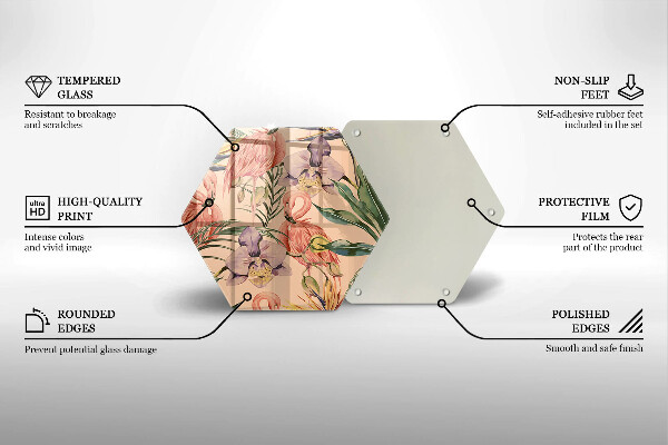 Protection plaque induction Illustration de flamants roses