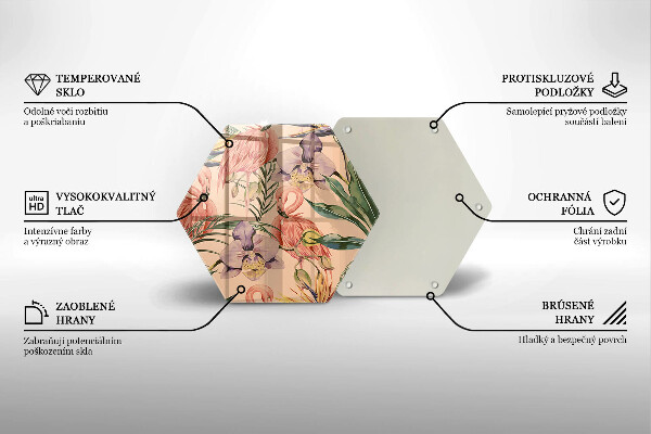 Protection plaque induction Illustration de flamants roses