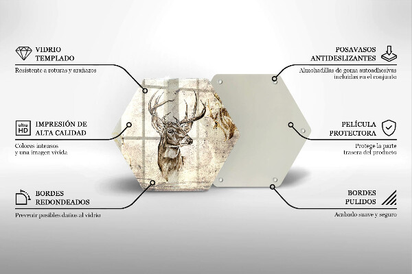 Cache plaque de cuisson Illustration d'animaux de cerf
