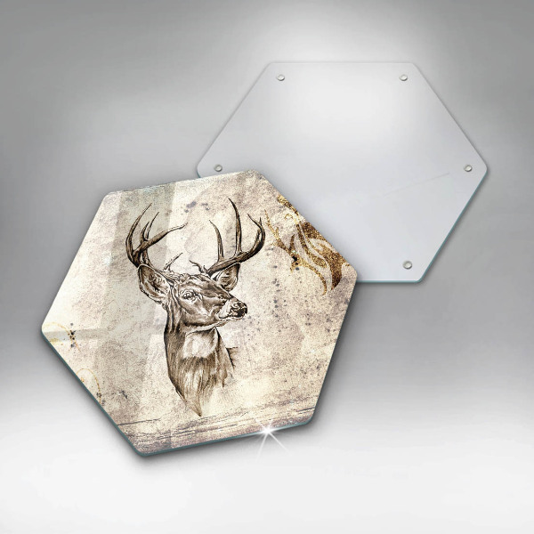 Cache plaque de cuisson Illustration d'animaux de cerf