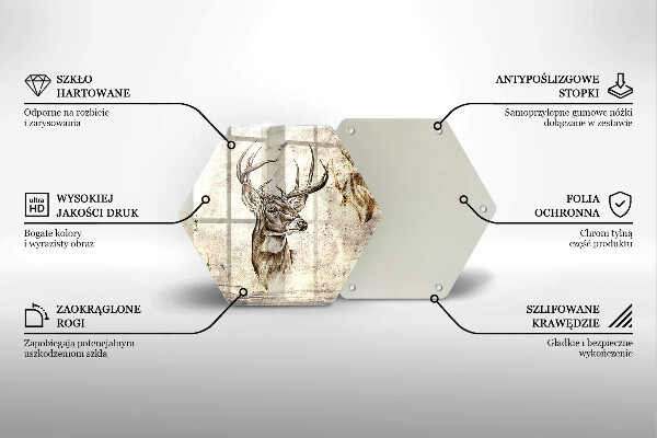 Cache plaque de cuisson Illustration d'animaux de cerf