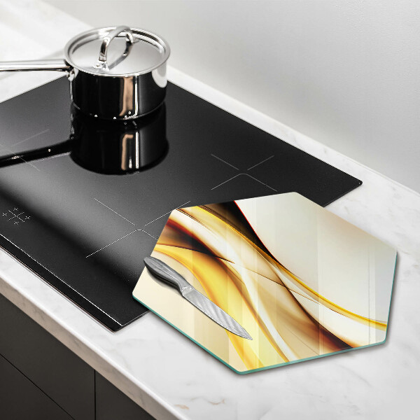 Cache plaque de cuisson Lignes de fumée abstraites