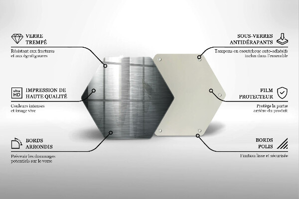 Cache plaque de cuisson Texture métallique