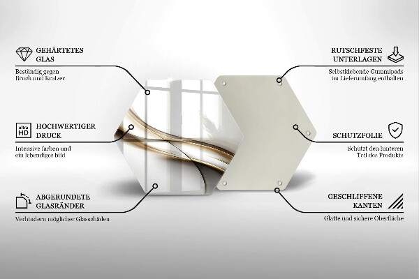 Cache plaque de cuisson Abstraction de lignes douces
