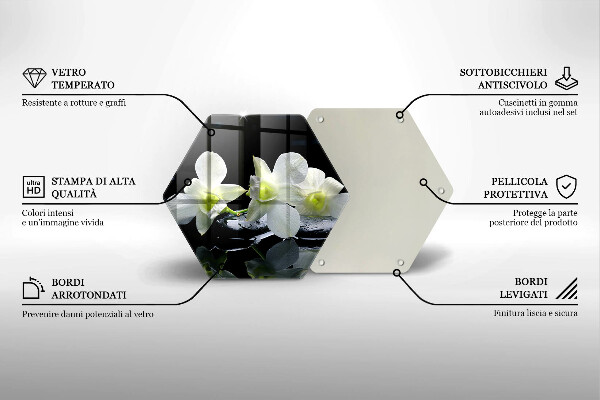 Cache plaque de cuisson Fleurs blanches dans une eau zen