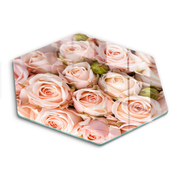 Cache plaque de cuisson Bouquet de roses délicates