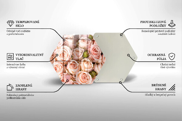 Cache plaque de cuisson Bouquet de roses délicates