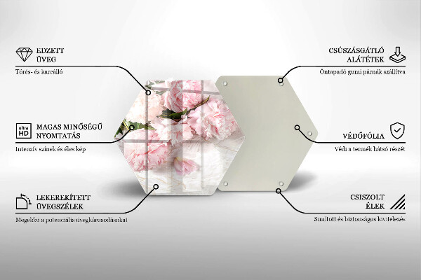 Cache plaque de cuisson Fleurs de roses délicates