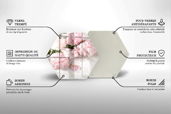 Cache plaque de cuisson Fleurs de roses délicates