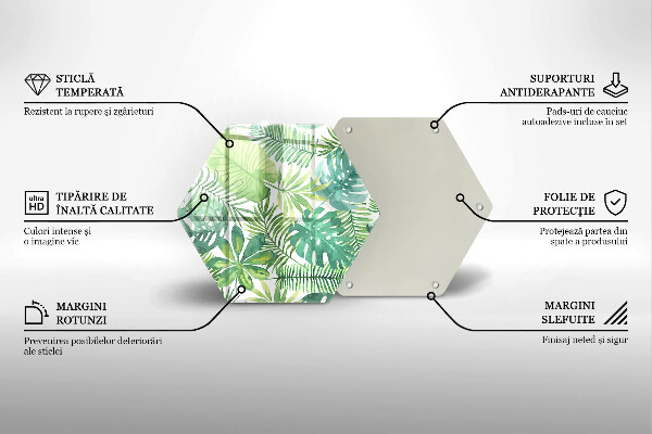 Cache plaque de cuisson Feuilles de boho aquarelle