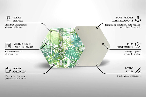 Cache plaque de cuisson Feuilles de boho aquarelle