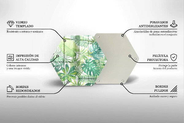 Cache plaque de cuisson Feuilles de boho aquarelle