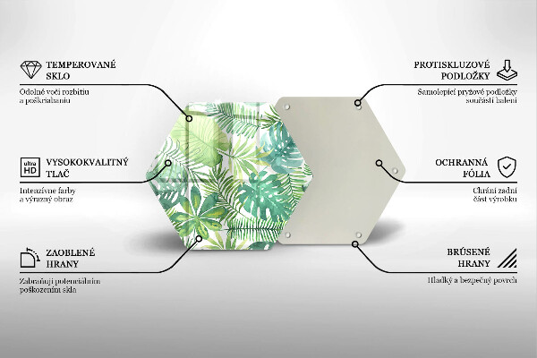 Cache plaque de cuisson Feuilles de boho aquarelle