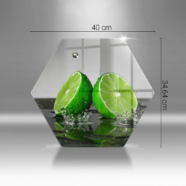 Cache plaque de cuisson Citrons verts juteux et eau