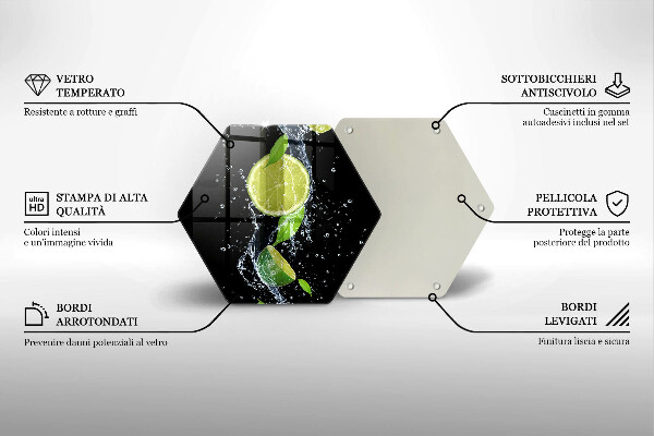 Cache plaque de cuisson Limes juteuses dans l'eau