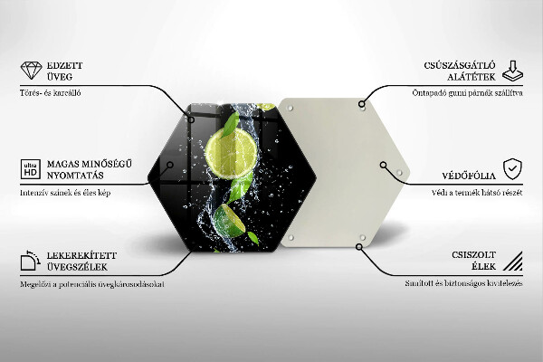 Cache plaque de cuisson Limes juteuses dans l'eau