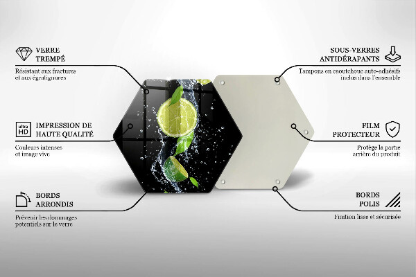 Cache plaque de cuisson Limes juteuses dans l'eau