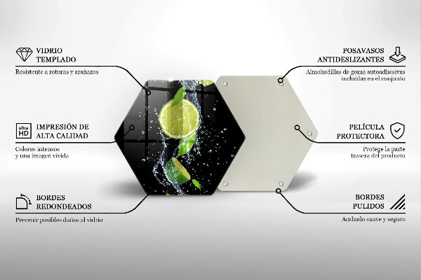 Cache plaque de cuisson Limes juteuses dans l'eau