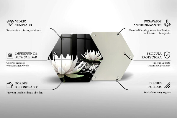 Cache plaque de cuisson Lys blancs sur l'eau