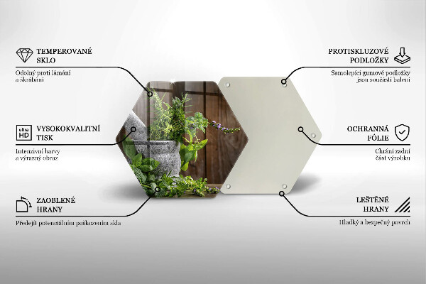 Cache plaque de cuisson Plantes herbes et bois