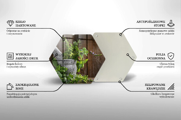 Cache plaque de cuisson Plantes herbes et bois