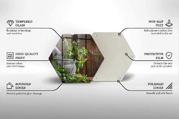 Cache plaque de cuisson Plantes herbes et bois