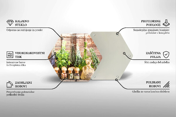 Cache plaque de cuisson Herbes épices et bois