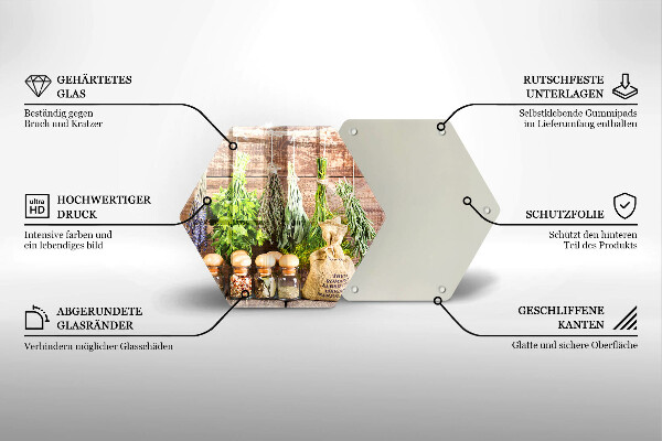 Cache plaque de cuisson Herbes épices et bois