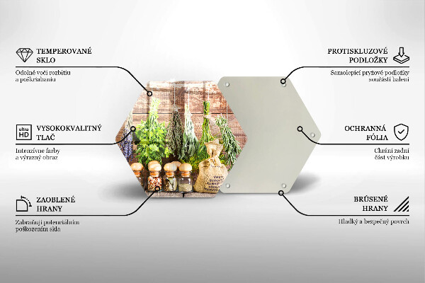 Cache plaque de cuisson Herbes épices et bois