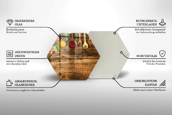 Cache plaque de cuisson Cuillères en bois d'épices