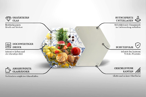 Cache plaque de cuisson Fruits juteux et eau