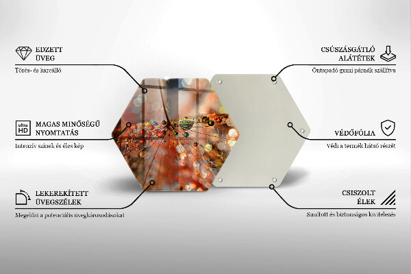 Cache plaque de cuisson Pissenlit mouillé