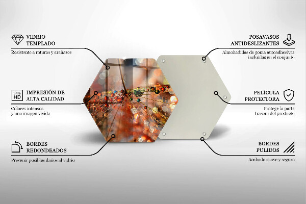 Cache plaque de cuisson Pissenlit mouillé