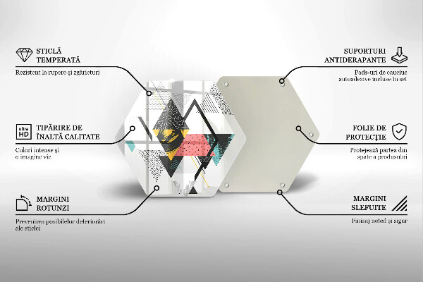 Cache plaque de cuisson Triangles abstraits