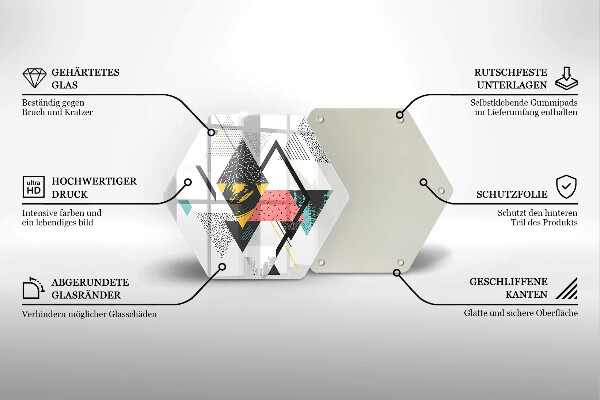 Cache plaque de cuisson Triangles abstraits