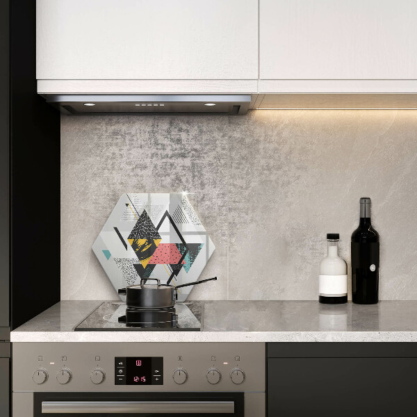 Cache plaque de cuisson Triangles abstraits