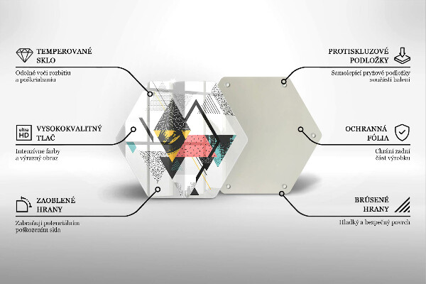 Cache plaque de cuisson Triangles abstraits