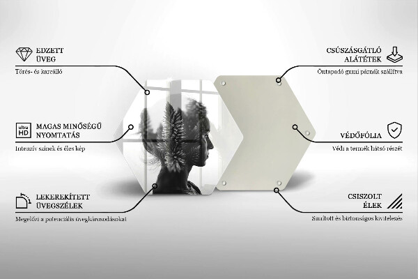Cache plaque de cuisson Femme et forêt