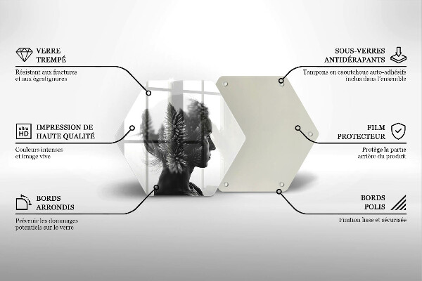 Cache plaque de cuisson Femme et forêt