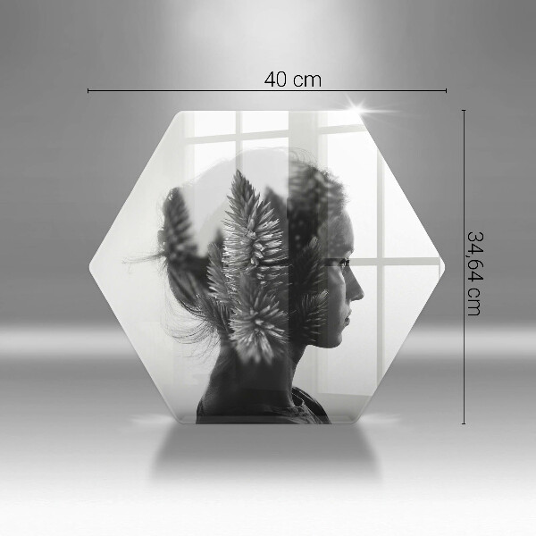 Cache plaque de cuisson Femme et forêt