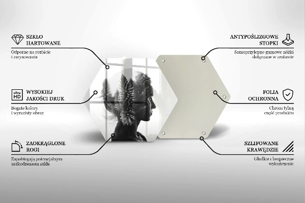 Cache plaque de cuisson Femme et forêt