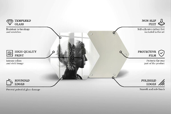 Cache plaque de cuisson Femme et forêt
