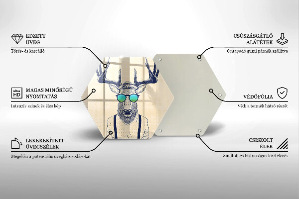 Cache plaque de cuisson Illustration d'homme cerf